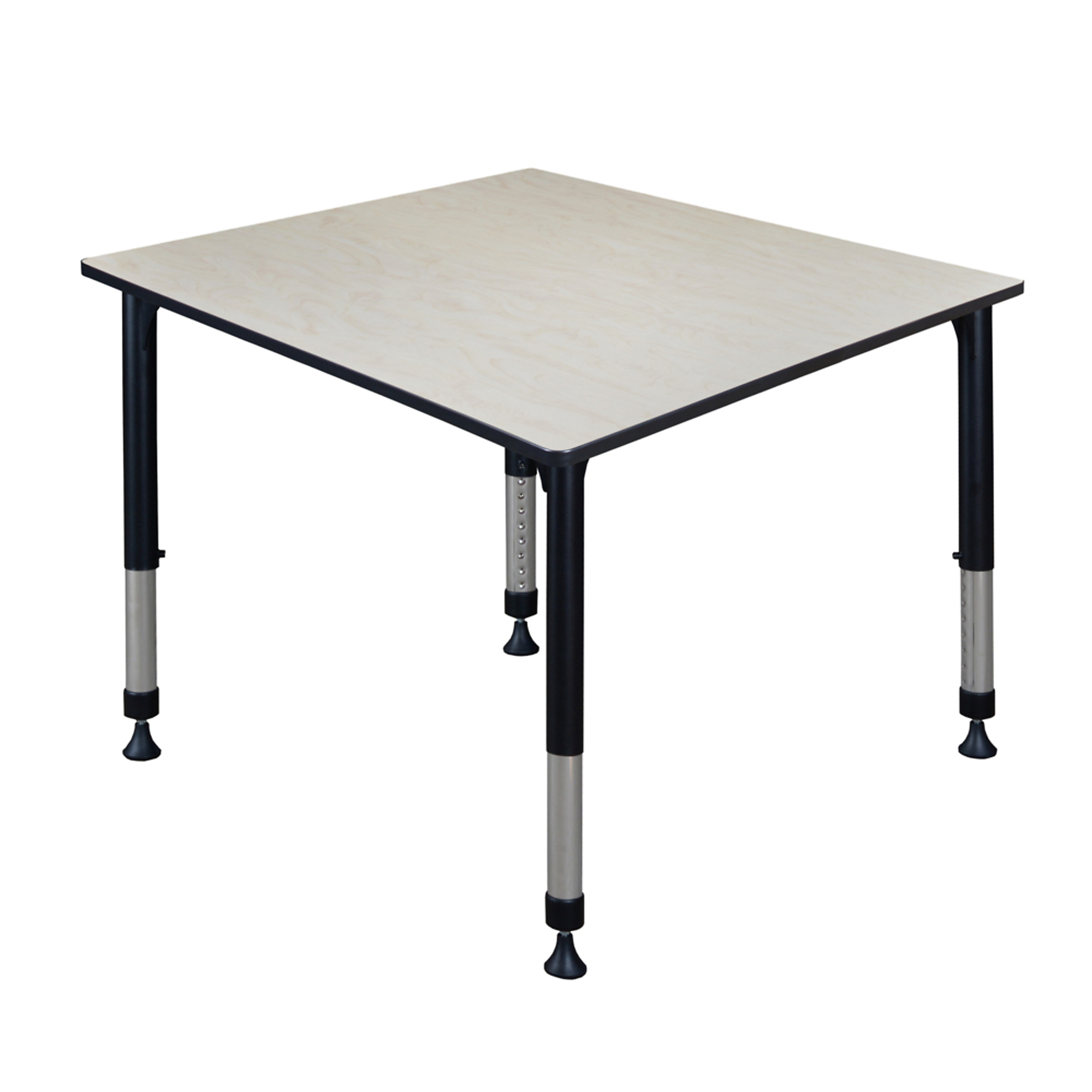 Regency Kee Height Adjustable Classroom Activity Table — 48in. Square, Maple/Cherry, Model# TB4848PLAPBK
